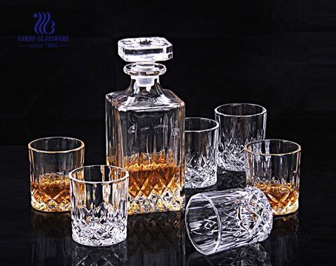 Wholesale 7pcs glass decanter sets 750ml 