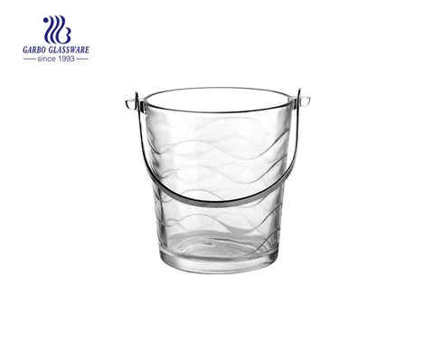 pressed glass ice bucket China ice bucket factory