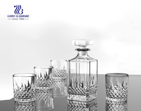 high quality custom glass whiskey decanter set produce 