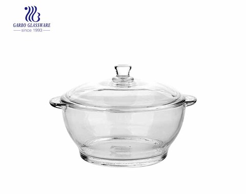 2500ml Tempered Glass Casserole Dish With Glass Lid