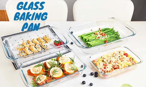 rectangle borosilicate glass baking plate