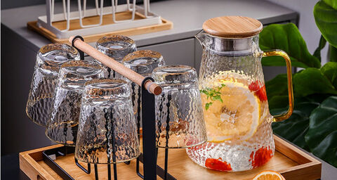 700ml Clear borosilicate glass teapot with ceramic infuser elegant teapots