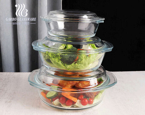 Home Durable Reusable Pyrex High Borosilicate Glass Casserole Dish with Gift Color Box manufacturers