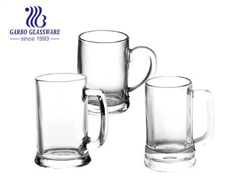 High white quality glass beer mug for European and American Maket