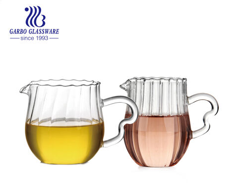 Fashionable 380ML high borosilicate material glass jug