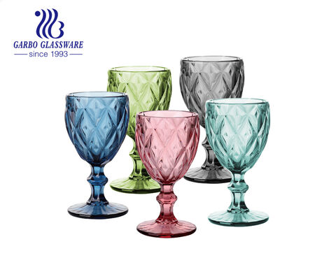 Luxury Solid Color Highball Glass Cups with Spiral Pattern Design for water service