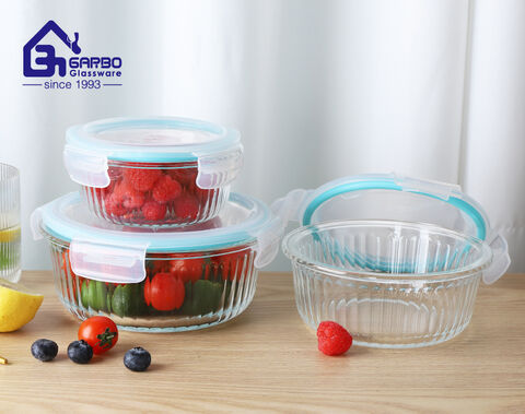 High-end borocilicate glass food container for Microwave safe