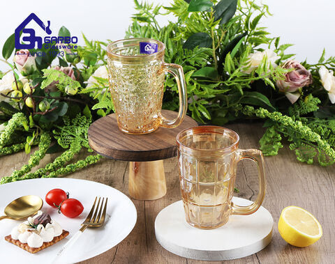 China Wholesale Amber Color Beer Glass Mug for Middle East Country wholesale