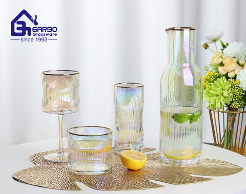 Ion plating with golden rim glass tumblers for Multifunctional use factory in china