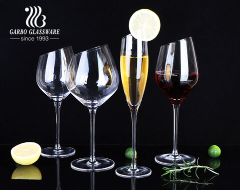 China 400ml slant cold cut wine glass goblet for gift orders wholesale