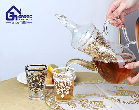 Wholesale high-end borosilicate glass tea pot and cups set