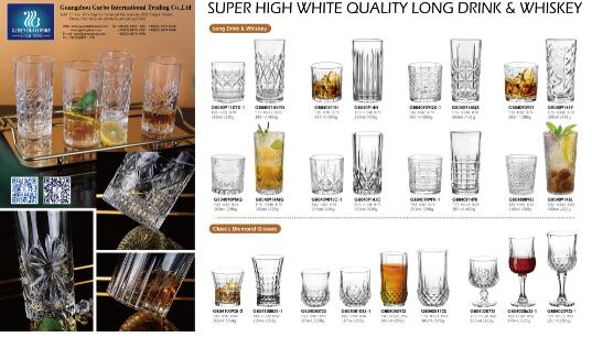 super high white quality long drink&whiskey From Garbo No.2 Glassware Factory