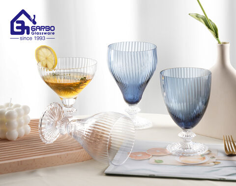 hot selling high-end vertical line design glassware series