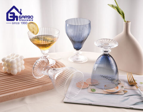 hot selling high-end vertical line design glassware series