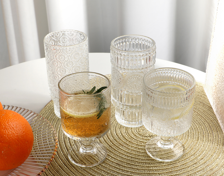 classic engraved glass cup